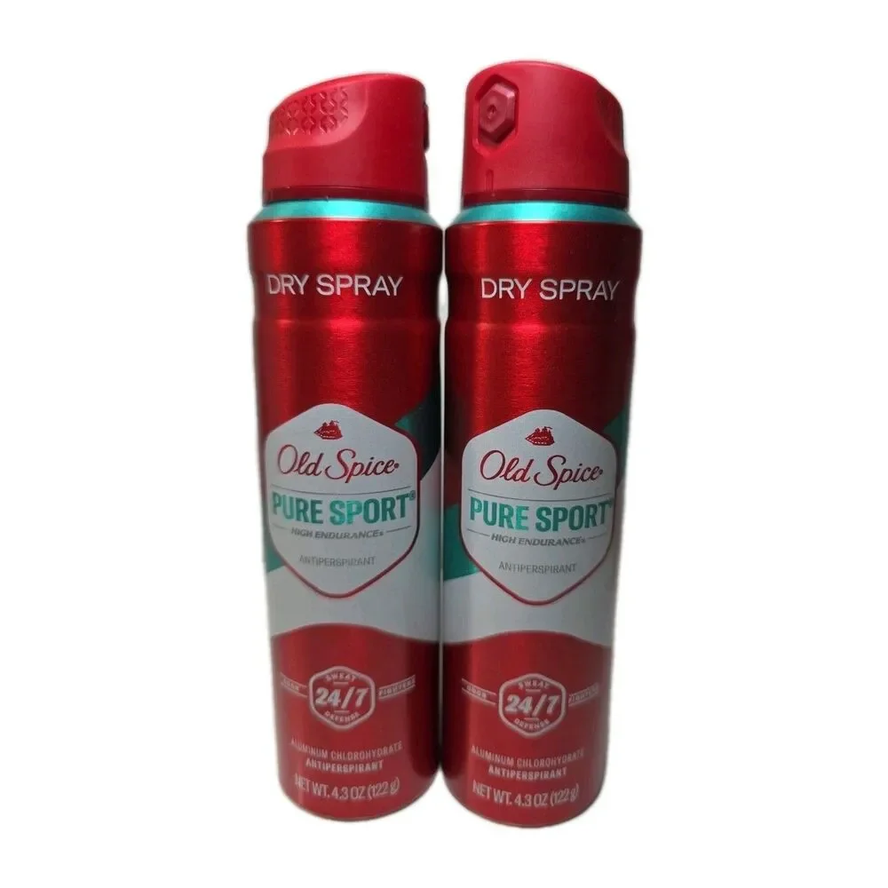 Old Spice Pure Sport Dry Spray Antiperspirant‎ 4.3 oz 2-Pack High Endurance 24/7